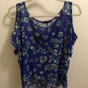 Floral Cold Shoulder Top